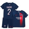 Original Trikotsatz Paris Saint-Germain 2023-24 Hakimi 2 Heimtrikot Für Kinder